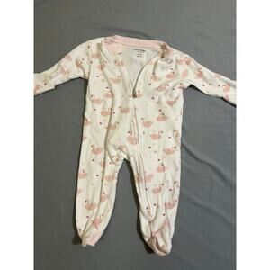 Burt's Bees Baby Flamingo Footed Sleeper 0-3 Months